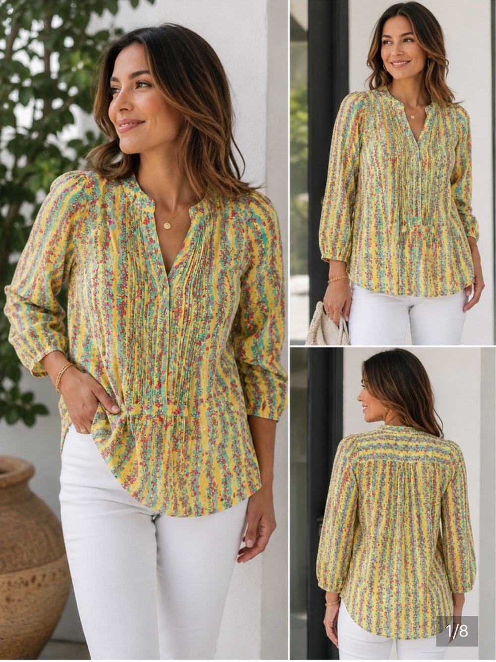 Roller Rabbit Rhody Stripe Arles Shirt Yellow